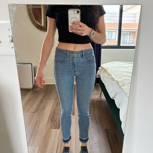 LOFT Fringe Accent Jeans